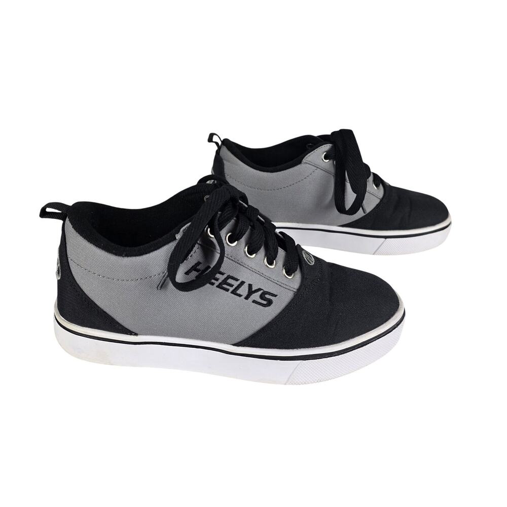 HEELYS YOUTH PRO 20 SKATE SHOES — GRAY/BLACK • SIZE 4 • STYLE HE100761